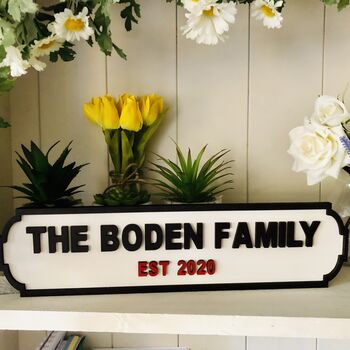 Personalised Family Anniversary Wooden Roadsign, 3 of 3