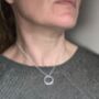 Hammered Circle Pendant And Chain, thumbnail 4 of 4