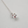 Garnet And Recycled Silver Birthstone Necklace, thumbnail 1 of 7