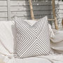Willow Grey Embroidered Cushion Cover, thumbnail 1 of 4