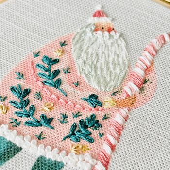 Candy Cane Santa Embroidery Kit, 3 of 4