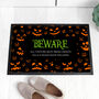 Personalised Halloween Beware Indoor Doormat, thumbnail 1 of 4