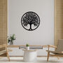 Circular Tree Of Life Wooden Art: Elegance Room Decor, thumbnail 1 of 9