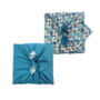 Fabric Gift Wrap Reusable Furoshiki Art Deco, Ocean, thumbnail 5 of 7