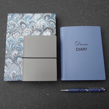 Personalised 'Dream Diary' Leather Diary Journal, 6 of 8