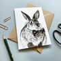 Rabbit In A Bow Tie A6 Card, thumbnail 2 of 2