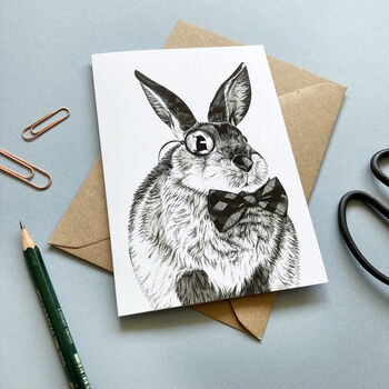 Rabbit In A Bow Tie A6 Card, 2 of 2