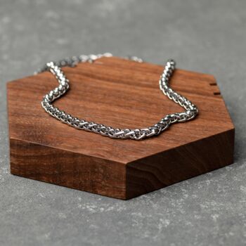 Silver 5mm Wheat Chain Necklace For Men And Women, 4 of 12