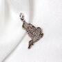 Personalised Sterling Silver Any Country Map Charm, thumbnail 4 of 12