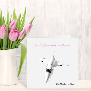 Supersonic Mum Concorde Aviation Mother’s Day Card, 2 of 5