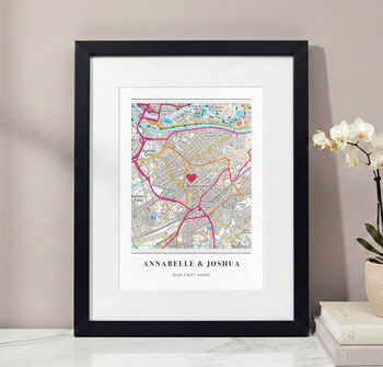 Our First Home Personalised UK Map Print, 11 of 12