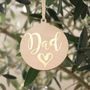 Dad Wooden Bauble Christmas Card, thumbnail 4 of 4