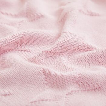 Personalised Pink Star Jacquard Blanket, 4 of 7