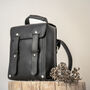 Nicco Crossbody Mini Backpack: Black Leather, thumbnail 5 of 11