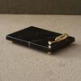 Handmade Black Marble Rectangular Serving Board With Gold Detail, thumbnail 1 of 2