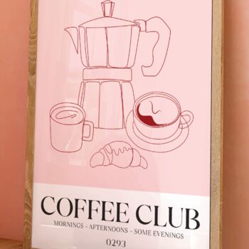 Coffee Club Print Gift For Coffee Lovers, 2 of 7
