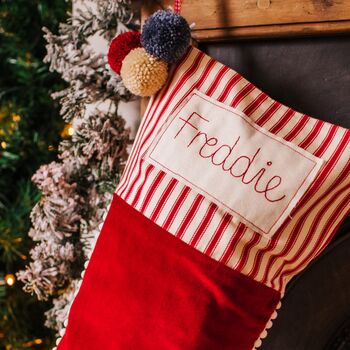 Personalised Velvet Christmas Stocking, 3 of 12