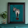Custom Personalised Zebra Wearing Heels Art Print, thumbnail 2 of 12