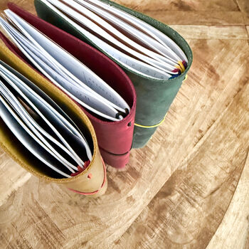 Refillable Leather Journal Cover | A5 Or A6 Travellers Notebook, 7 of 11
