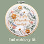 Wildflower Hand Embroidery Kit, thumbnail 1 of 5