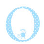 Personalised Wall Letter Stickers Blue Polka, thumbnail 3 of 4
