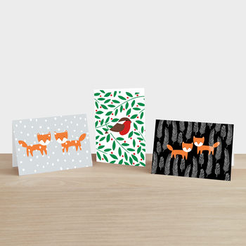 Christmas Foxes Card, 2 of 2