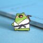 Karate Frog Enamel Pin, thumbnail 1 of 5