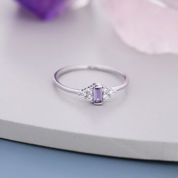 Vintage Inspired Lilac Purple Cz Ring, 6 of 12