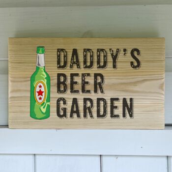 Personalised Wooden Beer Garden Sign, 2 of 3