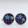 Cufflinks Real Forget Me Not Handmade 16mm, thumbnail 6 of 10