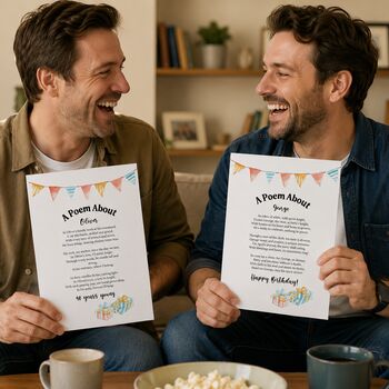 Personalised 40th Birthday Gift Print Special Poem, 3 of 9