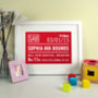 Personalised Baby Birth Details Print, thumbnail 6 of 10