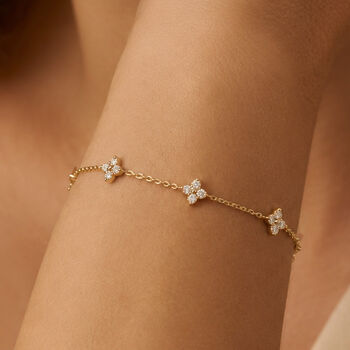 Gold Or Silver Flower Bracelet, Women's Jewellery, 10 of 10