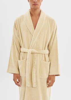 Geo Triangle Unisex 100% Cotton Velour Bathrobe, 3 of 3