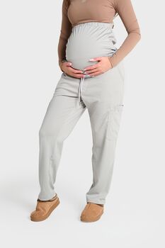 Maternity Ultimate Comfort Fleece Lined Scrub Trouser, 3 of 12