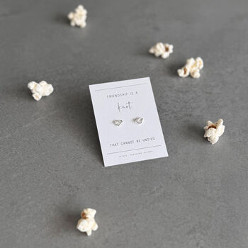 Friendship Knot Heart Sterling Silver Earrings, 12 of 12