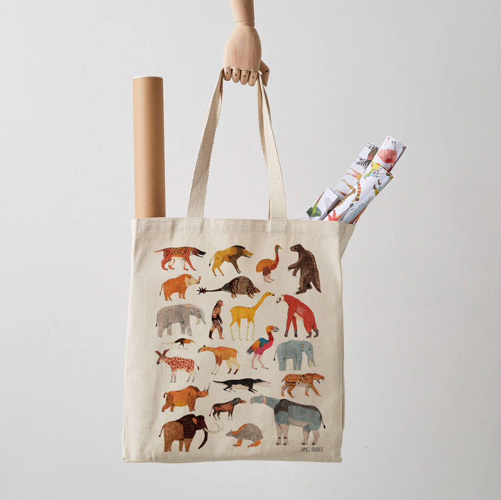 Prehistoric Fair Trade Canvas Tote Bag By James Barker ...