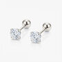 Gold Or Silver 5mm Solitaire Round Stone Earrings, thumbnail 5 of 5