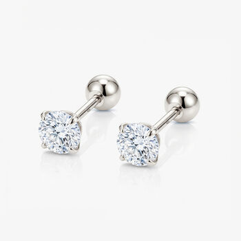 Gold Or Silver 5mm Solitaire Round Stone Earrings, 5 of 5
