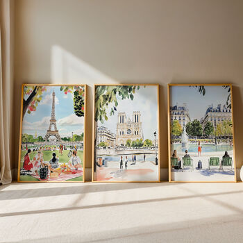 Set Of Three Paris, France Watercolour Prints, 4 of 8