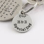 Anniversary Gift Special Day Calendar Round Keyring, thumbnail 4 of 10