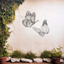 Elegant Butterfly Set Metal Wall Art For Garden Decor Gift, thumbnail 6 of 10