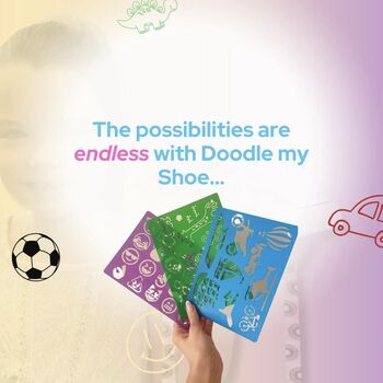 Doodle My Shoe, Customise Your Own Trainers! The UK 'S 1st Doodle And Wash Kids Shoes! Includes Free Stencils, 8 of 9
