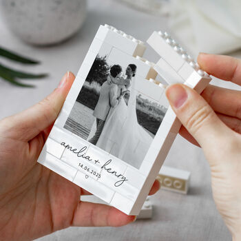 Personalised Wedding Keepsake Photo Block Gift, 8 of 10