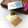 Personalised Wallet Or Purse Metal Message Cards, thumbnail 1 of 6