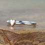 Handmade Silver And Solid Rose Gold Heart Ring, thumbnail 1 of 6