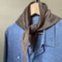 Suedette Neck Bandana, Neckerchief Scarf, Triangle Scarf, thumbnail 3 of 4