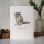 Cute Raccoon Thinking Of You Give Back Card, thumbnail 2 of 4