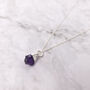 925 Sterling Silver Raw Amethyst Crystal Necklace, thumbnail 1 of 4