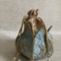 Light Blue Handcrafted Raw Silk Potli Bag/Wrist Bag, thumbnail 5 of 9